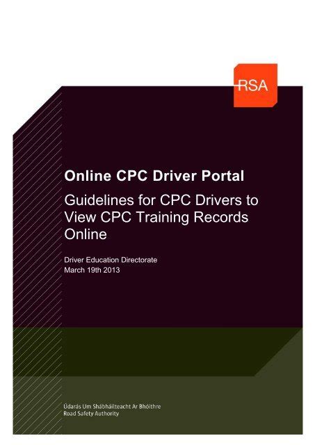 rsa driver cpc portal